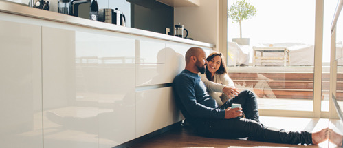 Couple in kitchen