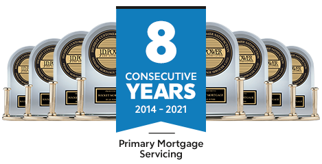 J.D. Power - 8 Consecutive Years - Mortgage Servicing
