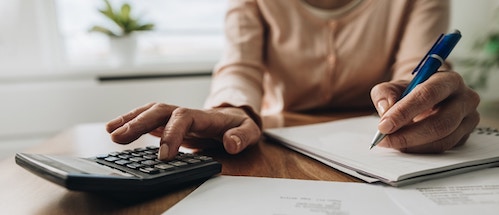 Women with Calculator