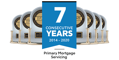 J.D. Power - 7 Consecutive Years - Mortgage Servicing