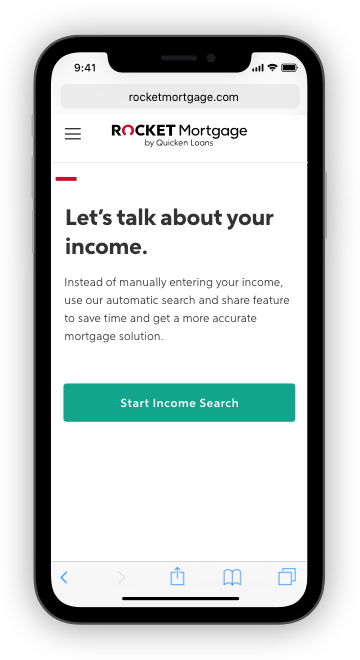 Rocket Mortgage Application On Phone
