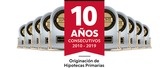 J.D. Power - 10 años consecutivos - Originación de hipoteca primaria
