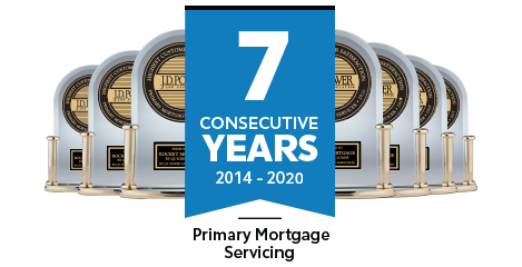 J.D. Power - 7 Consecutive Years - Mortgage Servicing
