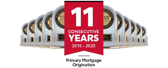 J.D. Power - 11 Consecutive Years - Primary Mortgage Origination