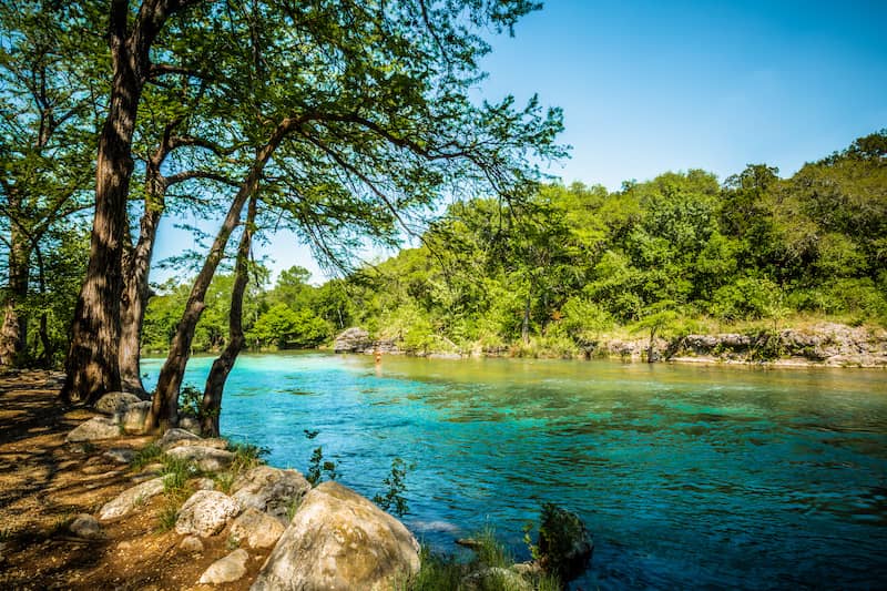 Guadalupe River in New Braunfels, Texas.