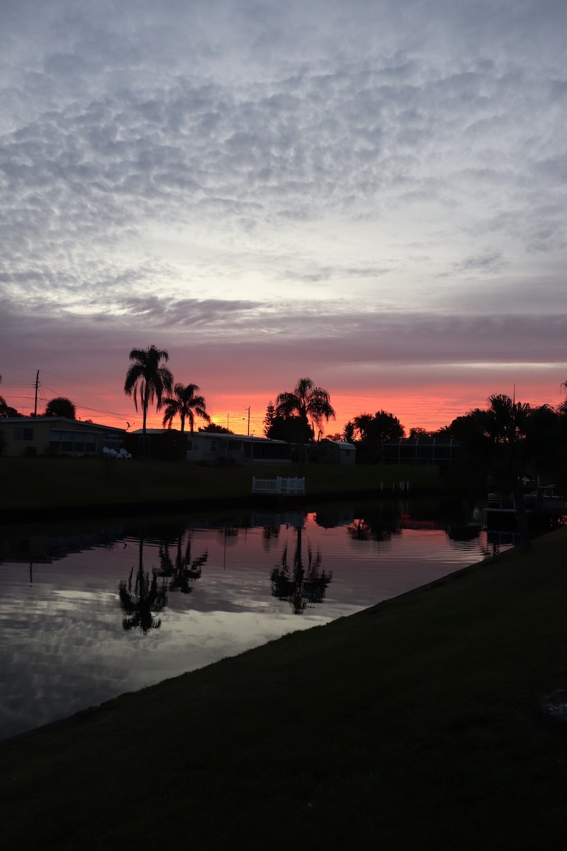 North Port Florida sunset view.