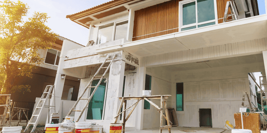 Home in process of being renovated.