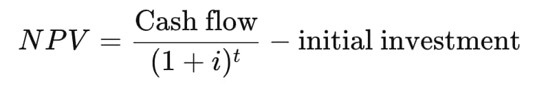 NVP formula.