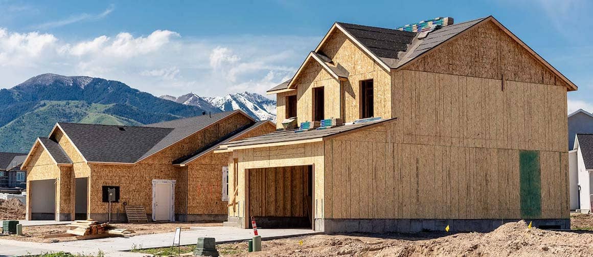 house in the middle of being built