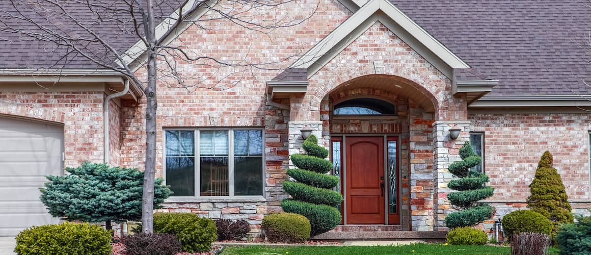 Close up suburban house