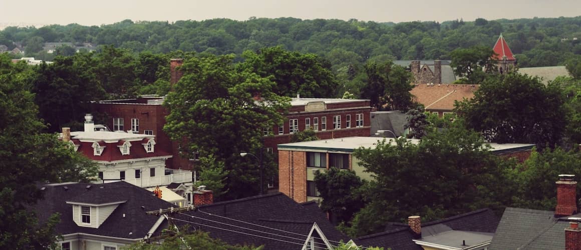 Aerial View Of Ann Arbor Michigan