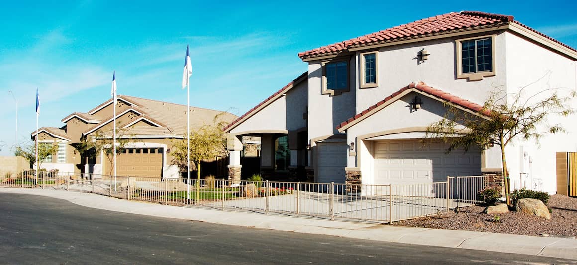 Street view of new model home.