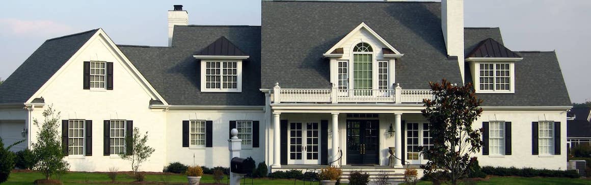 Beautiful white classic style home.