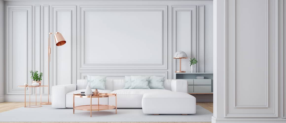 Interior of luxury home financed with jumbo loan.