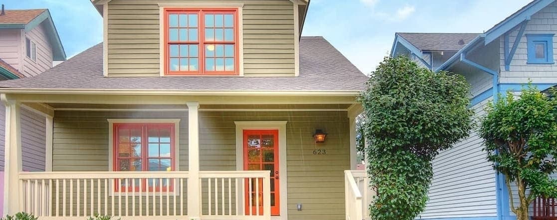 exterior small two story rental house