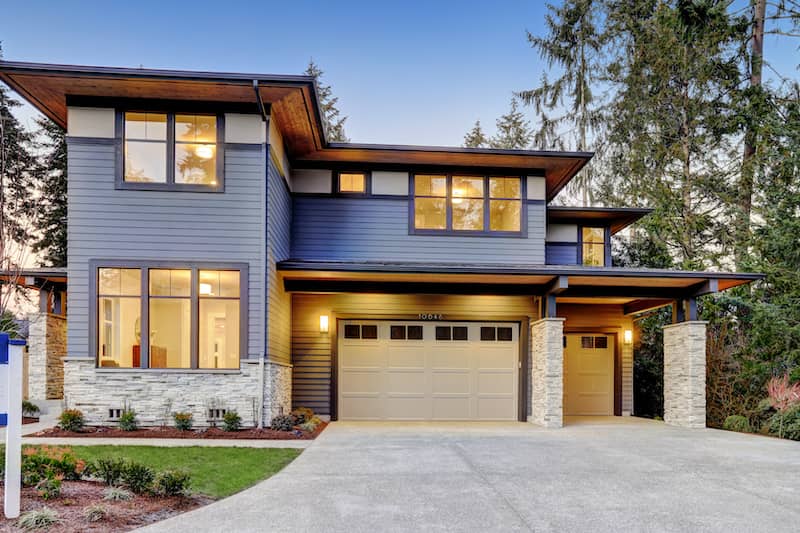 Modern contemporary style home.