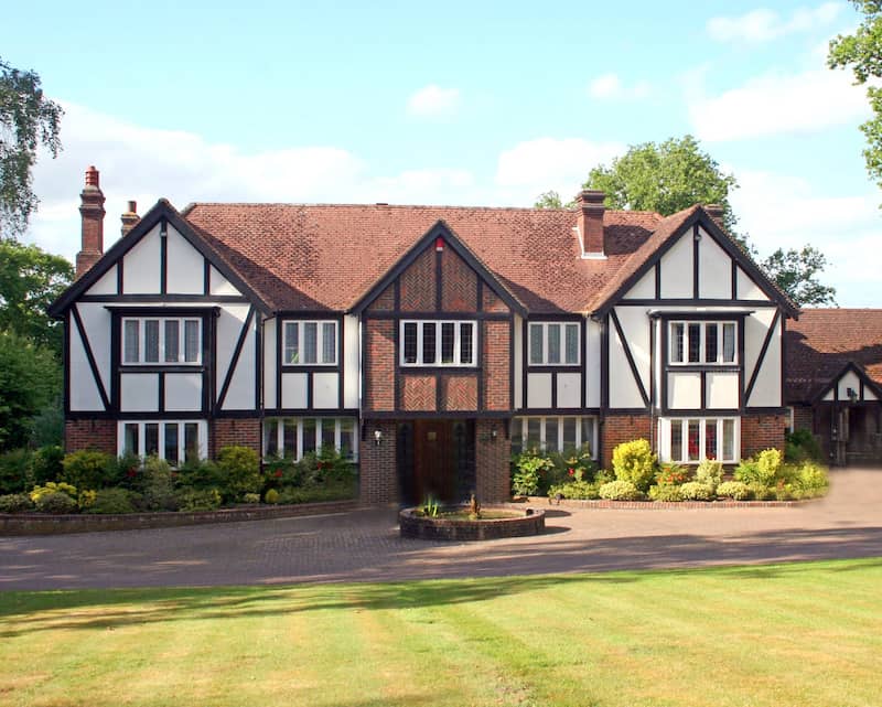 Large tudor style home.