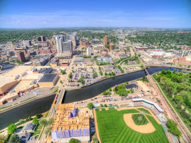 Rochester Minnesota aerial view.