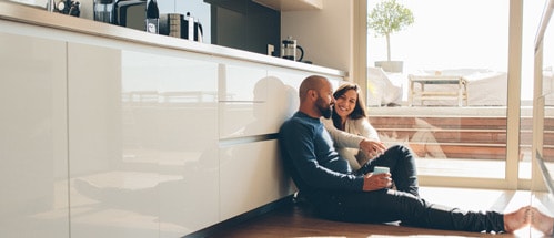Couple in kitchen