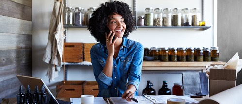 Woman on phone