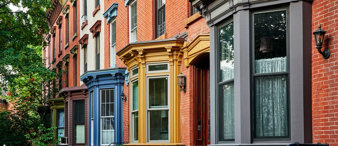 Colorful Apartments In Urban City