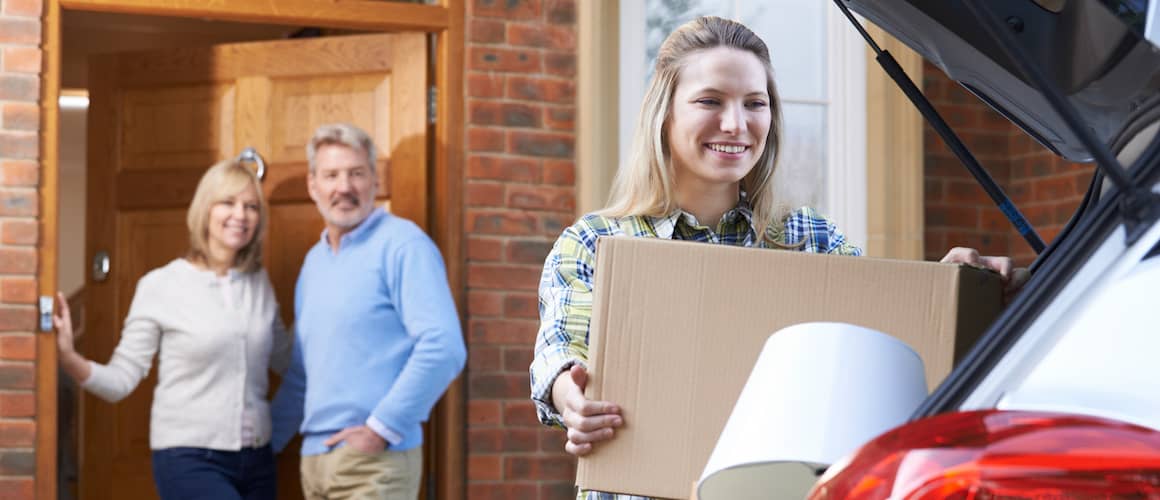 Daughter moving out of her parents' home.