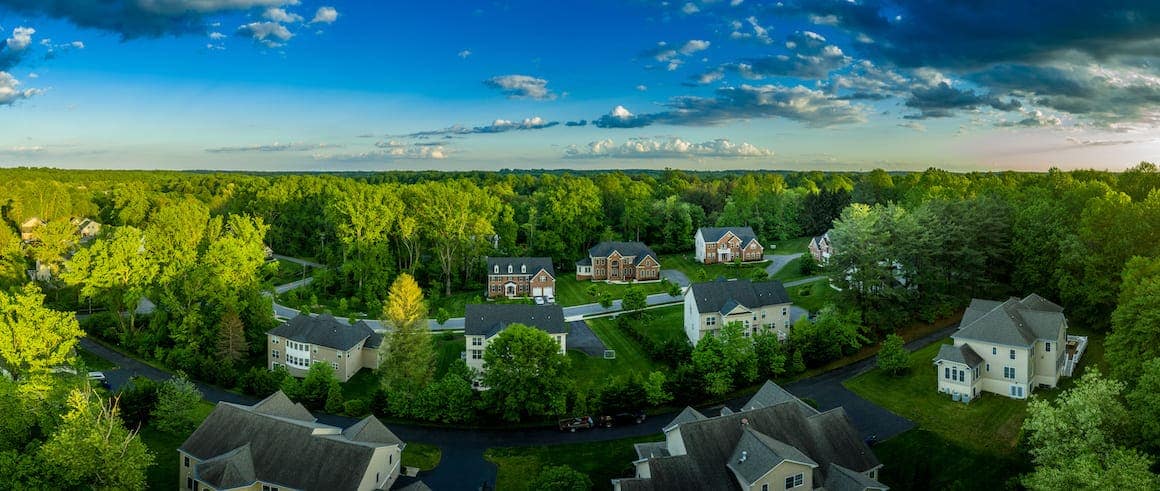 Aerial View Of Neighborhood