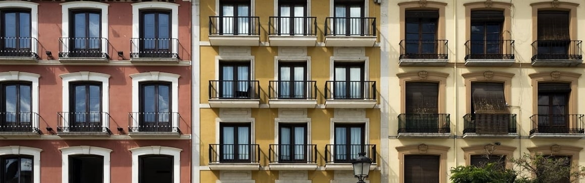 Historic Apartment Building With Balconies